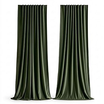 Velvet Blackout Curtains Thermal Insulated Drapes for Bedroom & Living Room