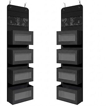 Over Door Hanging Organizer with 4 Large Pockets for Storage set of 2