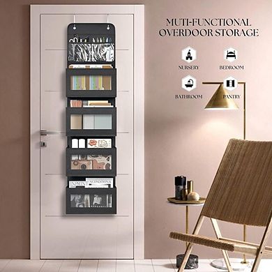 Over Door Hanging Organizer with 4 Large Pockets for Storage set of 2