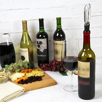 Wine Aerator & Pourer for Red/White Wines Patented Design, Aerates by Glass or Bottle