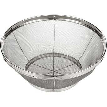 Stainless Steel Mesh Strainer - Durable, Rust-Resistant, Ergonomic Handle, Dishwasher Safe, 11x4