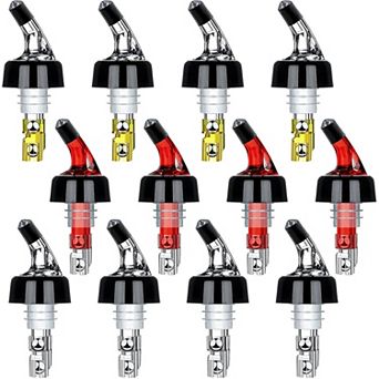 Automatic 1oz Spirit Pourer - Quick Shot Wine & Cocktail Dispenser (12 Pack)