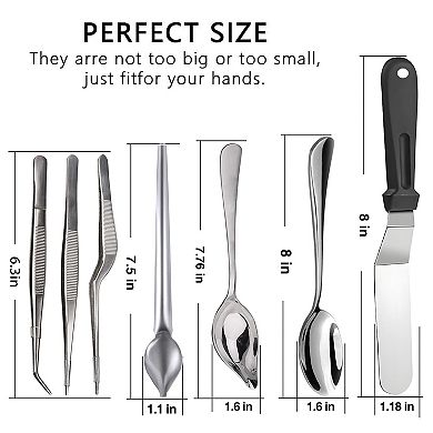 7-Piece Stainless Steel Culinary Tools Set for Chefs & Home Cooks