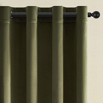 Velvet Blackout Curtains, Thermal Insulated Soundproof Room Darkening Panels