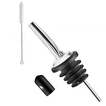 48-Pack Stainless Steel Pourers for Liquor, Wine & Alcohol Bottles Bar Accessories