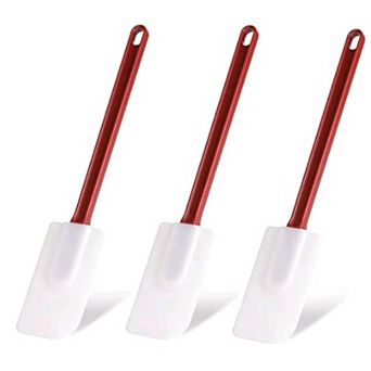 Silicone Rubber Spatula Set of 3, 14-Inch High-Heat Commercial Scrapers