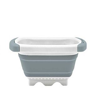 6-qt Over-the-Sink Silicone Colander with Extendable Handles, BPA-Free
