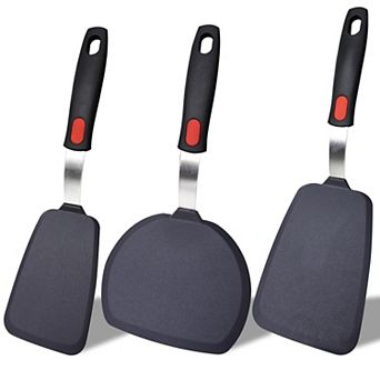 3-Pack Silicone Spatula Set, Heat Resistant to 600°F, Flexible, Non-Scratch & Dishwasher Safe
