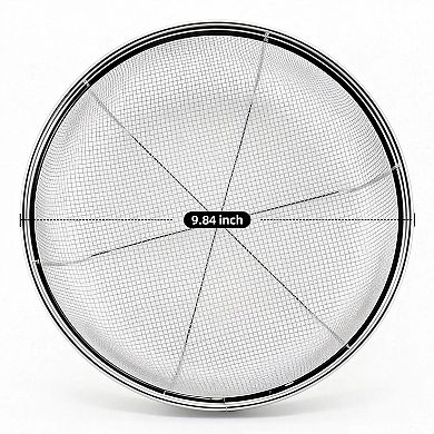 Stainless Steel Mesh Strainer Bowl for Pasta, Rice, Fruit with Resting Base