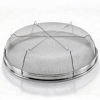 Stainless Steel Mesh Strainer Bowl for Pasta, Rice, Fruit with Resting Base