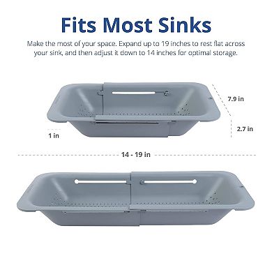Extendable Over Sink Colander for Vegetables, Pasta, and Dishes