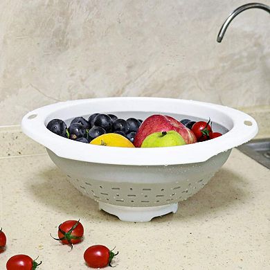 Heavy Duty 5-Quart Collapsible Colander & Strainer for Pasta, Veggies, & Fruits