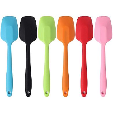 6-Pc Silicone Spatula Set, 8.2" Heat-Resistant, Flexible Non-Stick Scrapers & Spoonulas