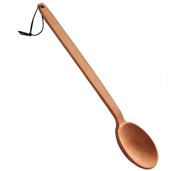 18-Inch Heavy Duty Wooden Spoon with Long Handle Sturdy Mixing Tool for Cooking & Décor