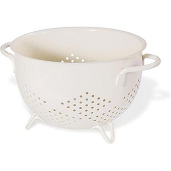 5-qt Powder-Coated Metal Colander with Base & Double Handles Kitchen Strainer for Pasta, Fruit
