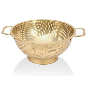 3-qt Stainless Steel Colander with Handle, Dishwasher Safe for Fruits & Veggies