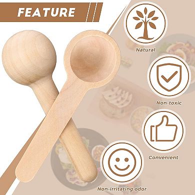 100 Mini Wooden Spoons, 3-inch, for Condiments, Honey, Coffee, Teas, Sugar & Kitchen Use