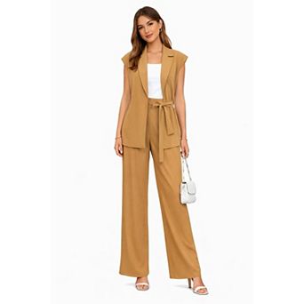 Women Casual Vest Pants Set