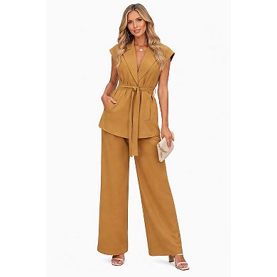 Women Casual Vest Pants Set
