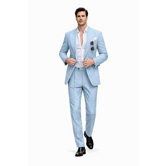Mens Casual Linen Suit Set