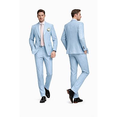 Mens Casual Linen Suit Set