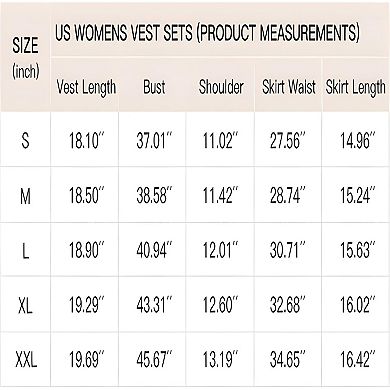 Women Chic Vest Skirt Set
