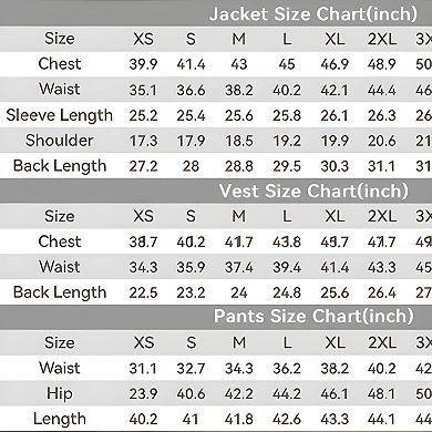 Mens Business Three Piece Suit