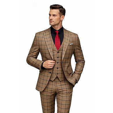 Mens Modern Plaid Suit