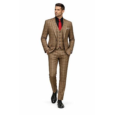 Mens Modern Plaid Suit