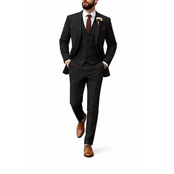 Mens Slim Fit Tweed Suit
