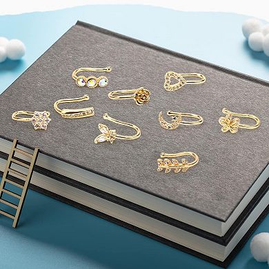 Fake CZ Nose Cuffs for Non-Pierced Nose