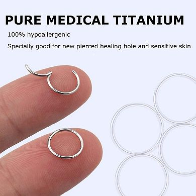 Titanium Nose Ring Hoop Pack
