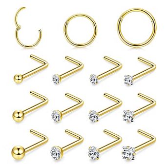 Surgical Steel Nose Jewelry Set