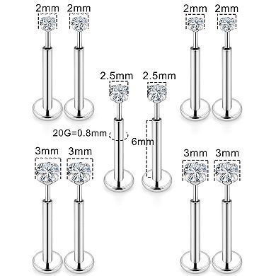 Surgical Steel Nose Studs Set