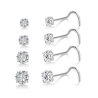 8 pc G23 Titanium Nose Stud Set