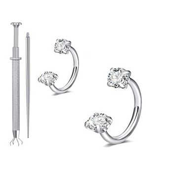 Titanium Nose Stud and Ring Set