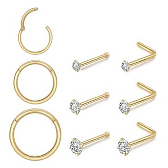 Surgical Steel Nose Hoop Set