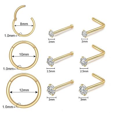 Surgical Steel Nose Hoop Set