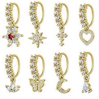 Nose Hoop with Charm Set