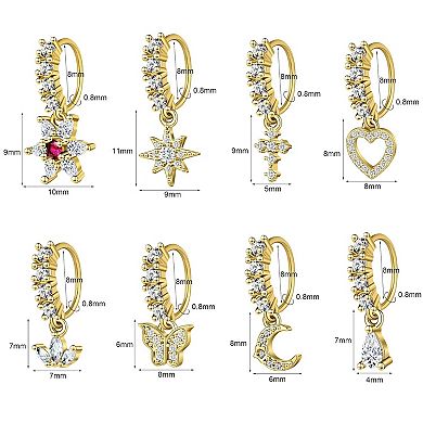 Nose Hoop with Charm Set