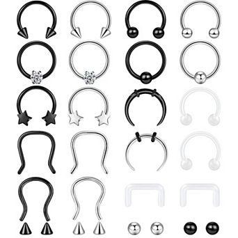 Surgical Steel Septum Ring Set