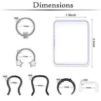 Surgical Steel Septum Ring Set