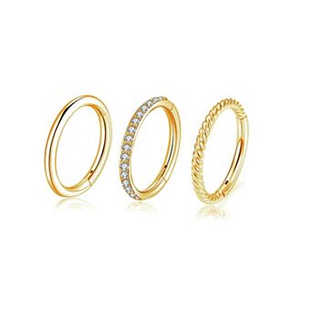 Twisted Clicker Nose Ring Hoop