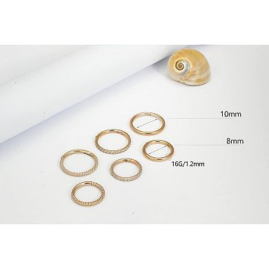 Twisted Clicker Nose Ring Hoop