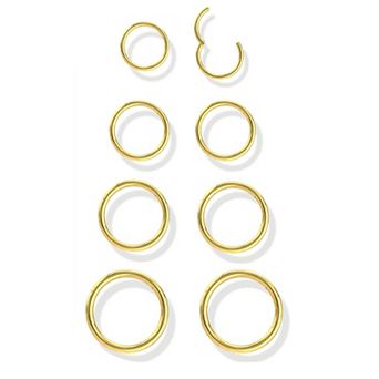 Surgical Steel Nose Hoop Pack