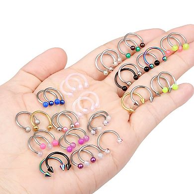 35 Piece Septum Ring Set