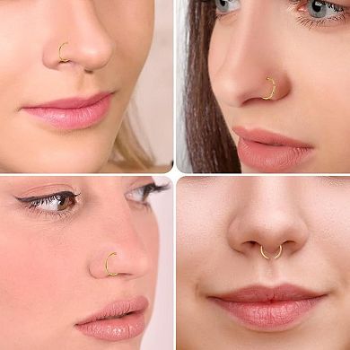 21 Piece Nose Hoop and Stud Set