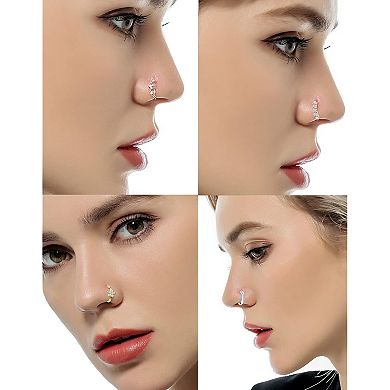 10 Piece Nose Hoop Ring Set