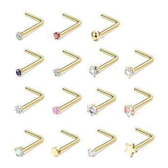 Surgical Steel Nose Stud Pack