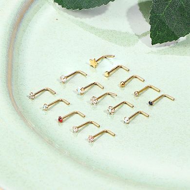Surgical Steel Nose Stud Pack